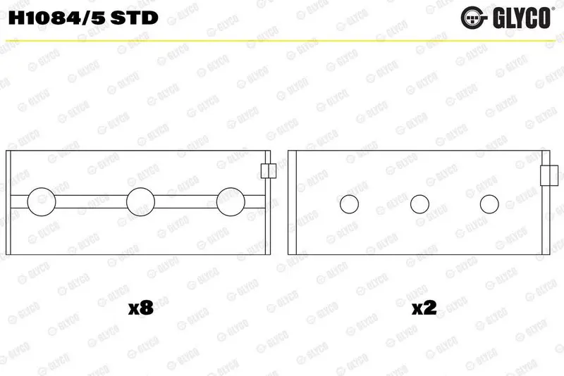 Kloķvārpstas gultnis GLYCO H10845STD