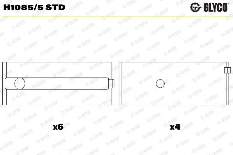 Kloķvārpstas gultnis GLYCO H10855STD