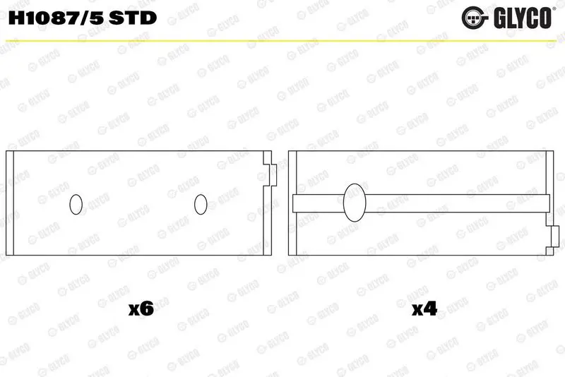 Kloķvārpstas gultnis GLYCO H10875STD