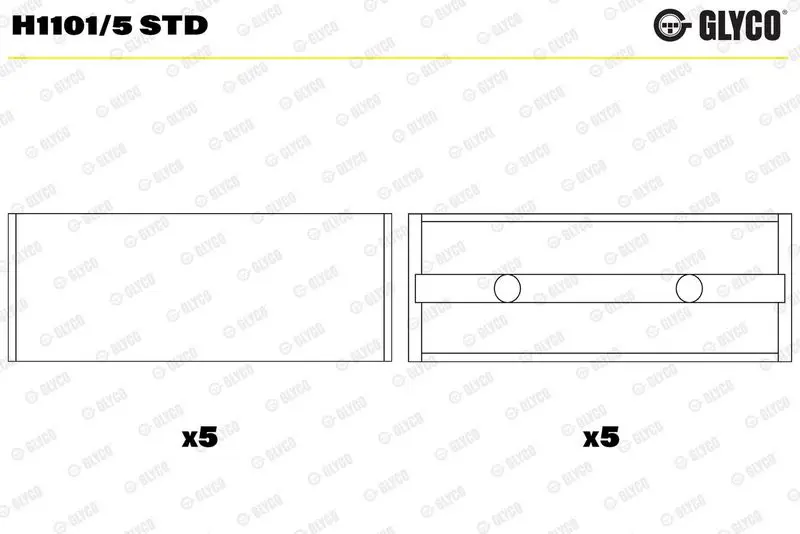 Kloķvārpstas gultnis GLYCO H11015STD
