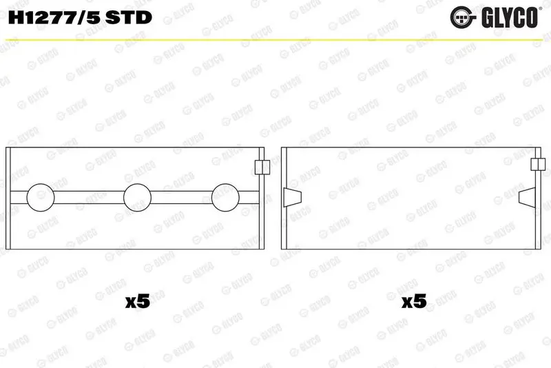 Kloķvārpstas gultnis GLYCO H12775STD