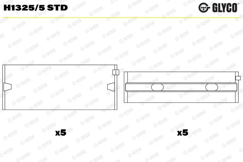 Kloķvārpstas gultnis GLYCO H13255STD
