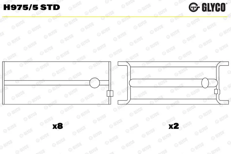 Kloķvārpstas gultnis GLYCO H9755STD
