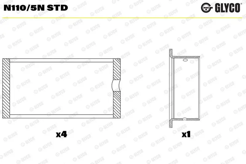 Sadales vārpstas gultnis GLYCO N1105NSTD