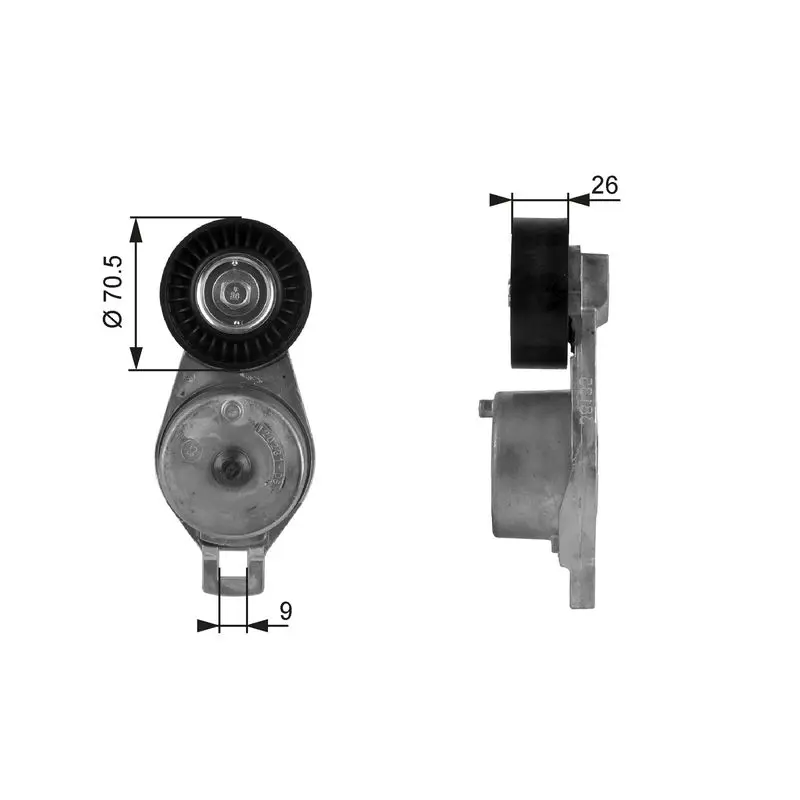 Spriegotājrullītis, Ķīļrievu siksna Gates T38185