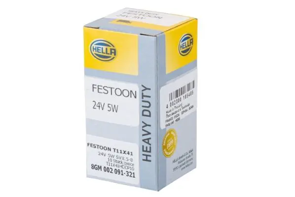Kvēlspuldze, Salona telpas apgaismojums HELLA 8GM002091321