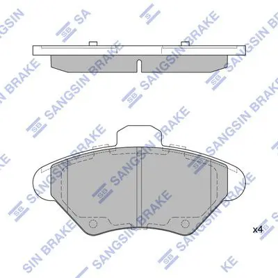 Brake pad set FORD MUSTANG 95-98