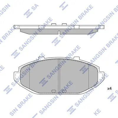 Brake pad set FORD CROWN VICTORIA(D748)