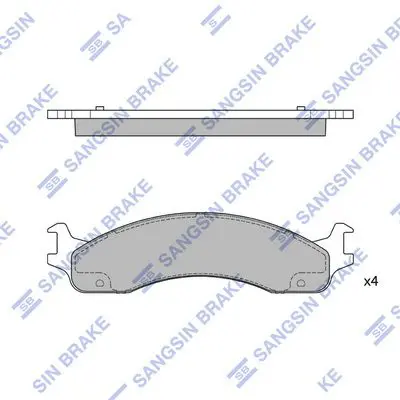 Brake pad set FORD E/F 250(D655)