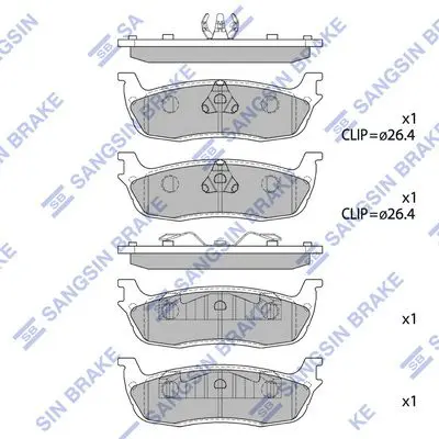 Brake pad set FORD EXPEDITION (D711)