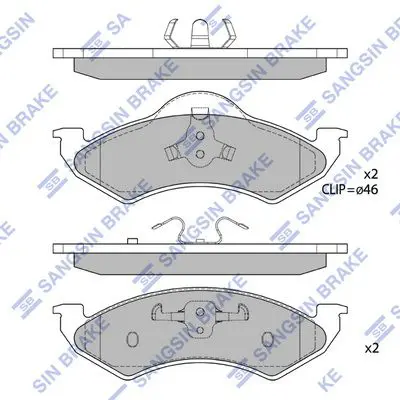 Brake pad set DODGE DAKOTA(D820) (HI-Q)