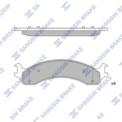 Brake pad set DODGE RAM 2500/3500(D821)