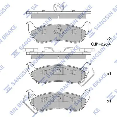 Brake pad set FORD CROWN VICTORIA