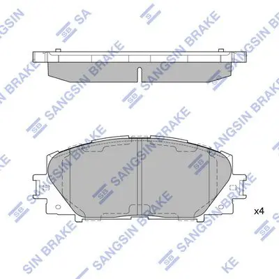 Brake pad set TOYOTA PRIUS 09-(DB2159)15