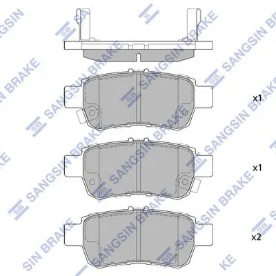 Brake pad set HONDA ODYSSEY 05-10