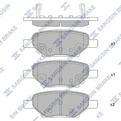 Brake pad set CHEVROLET MALIBU 04-08