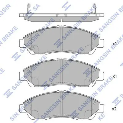 Brake pad set HONDA PILOT 09-11