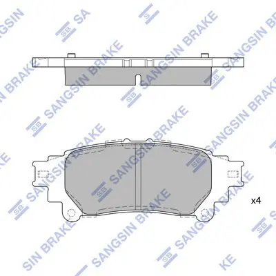 Brake pad set TOYOTA SIENNA 11-