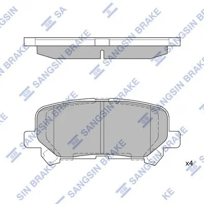 Brake pad set HONDA PILOT 09-