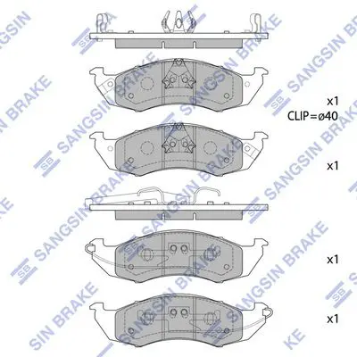 Brake pad set NISSAN QUEST 93-02