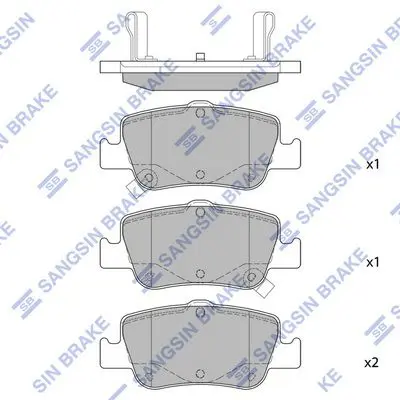 Brake pad set TOYOTA AURIS R