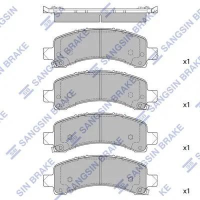 Brake pad set GMC SAVANA 1500