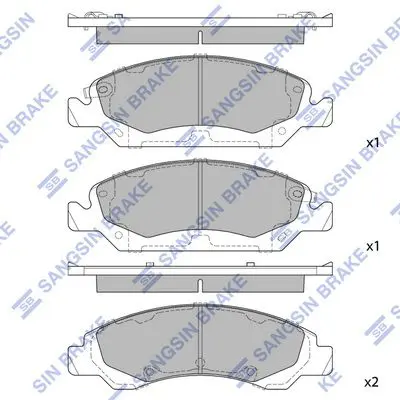 Brake pad set GMC SAVANA 1500