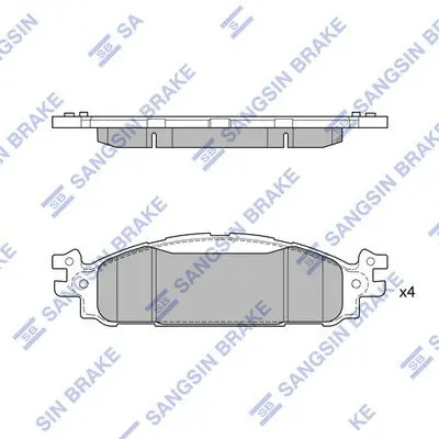 Brake pad set LINCOLN MKS 12
