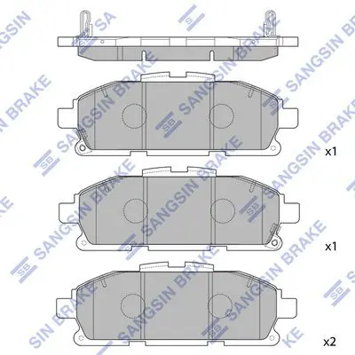 Brake pad set NISSAN QUEST 11-