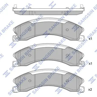 Brake pad set NISSAN NV1500 12-