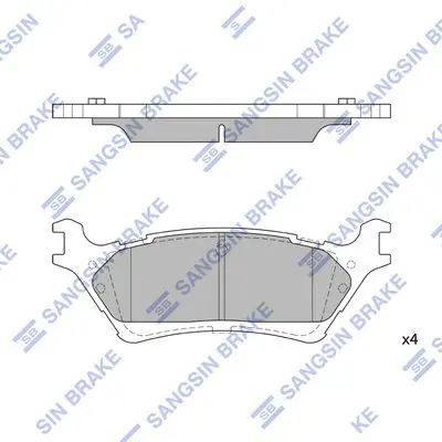 Brake pad set FORD F-150 12-14