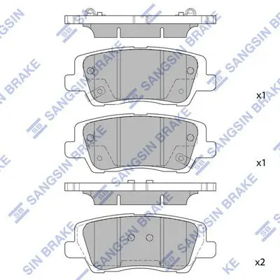 Brake pad set CADILLAC CTS SEDAN