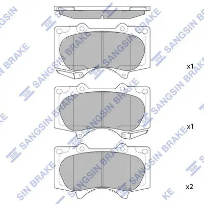Brake pad set TOYOTA FJ CRUISER