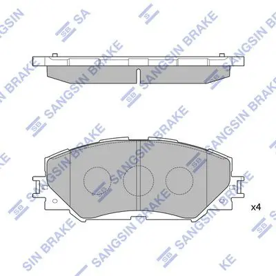 Brake pad set TOYOTA COROLLA 06-