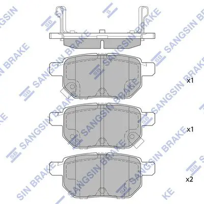Brake pad set TOYOTA COROLLA 09-