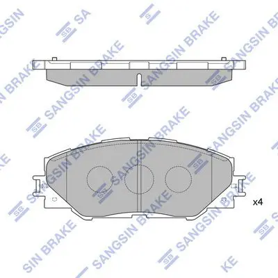 Brake pad set TOYOTA RAV4 3