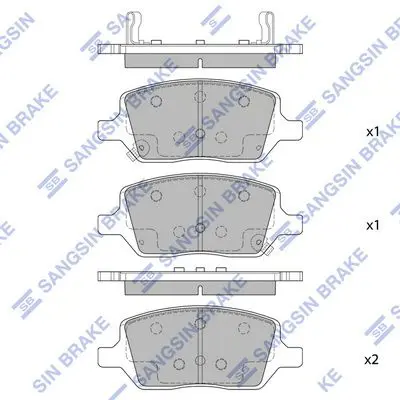 Brake pad set CHEVROLET UPLANDER 05-08