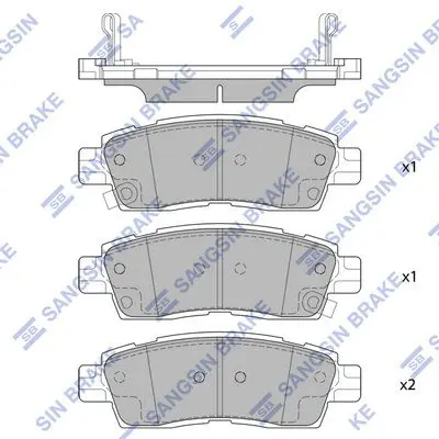 Brake pad set CHEVROLET TRAVERSE (D1507)