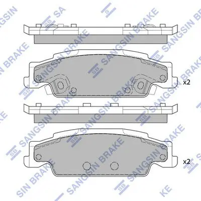 Brake pad set CADILLAC CTS (D922-8207)
