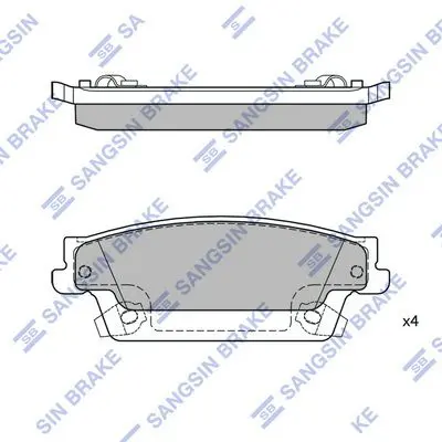 Brake pad set CADILLAC SRX 04-09