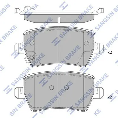 Brake pad set CHERY TIGGO 8