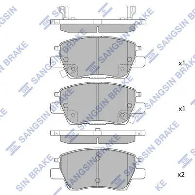 Brake pad set CHEVROLET VOLT 16-