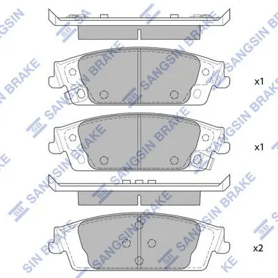 Brake pad set CHEVROLET SILVERADO 1500