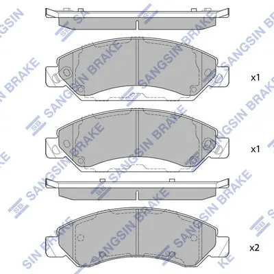 Brake pad set CHEVROLET SILVERADO 07