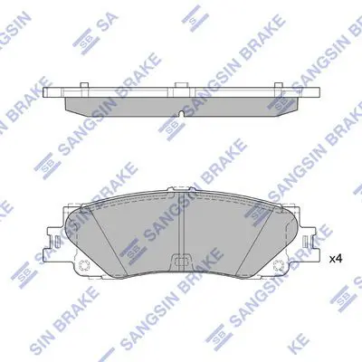 Brake pad set TOYOTA TUNDRA 22
