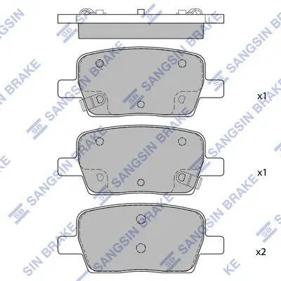 Brake pad set CADILLAC XTS 17