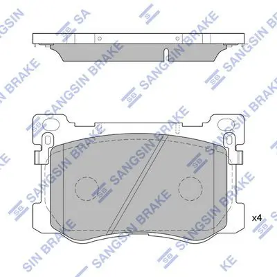 Brake pad set GENESIS G80 (17&quot