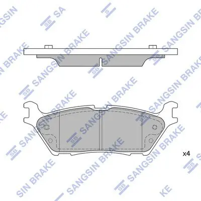 Brake pad set FORD F-150 15-17