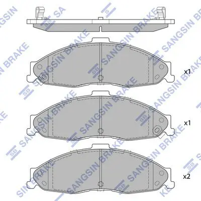 Brake pad set CHEVROLET CAMARO 98-02