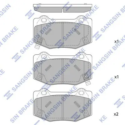 Brake pad set CHEVROLET CORVETTE 14-15